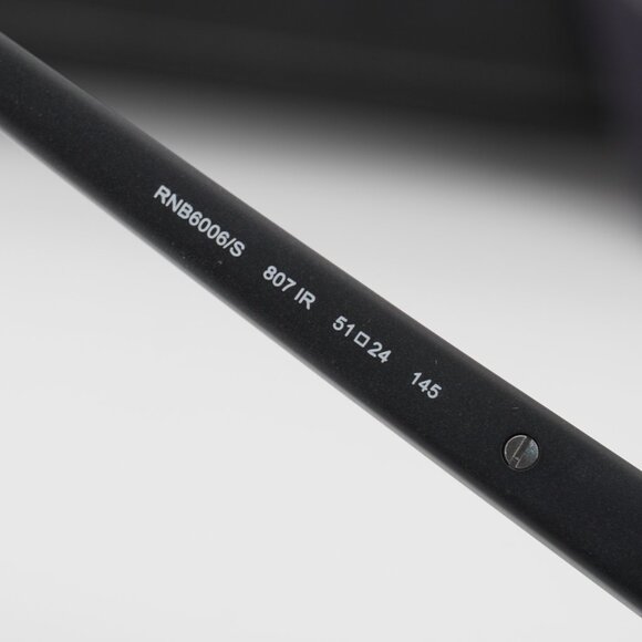 Rag & Bone RNB6006/S 0807 IR Square Sunglasses - Black/Smoke - Picture 8 of 9